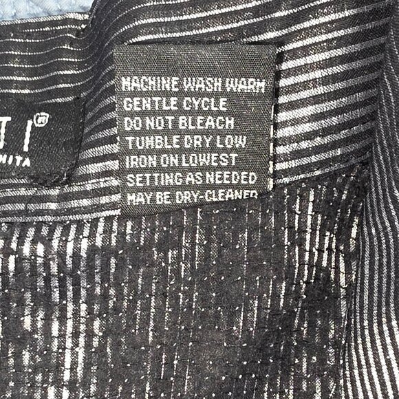 PRONTI BY PHITA MENS 4XL BLACK AND SILVER LONG SLEEVE SHIRT WITH EMBROIDERY - Picture 7 of 11